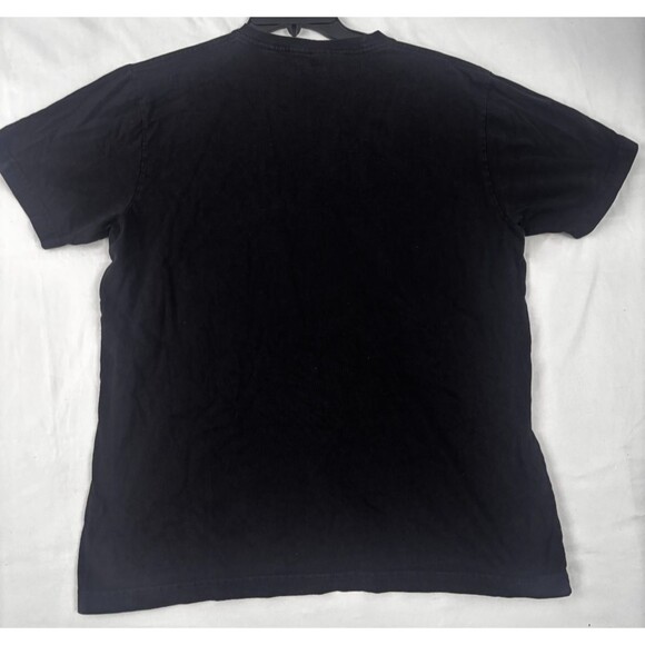 NOAH Men’s Medium Black Graphic T-Shirt Skull & Crossed Bats Vertical Logo - Picture 2 of 8